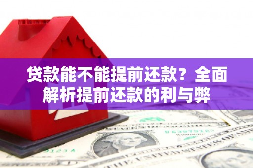 定襄贷款能不能提前还款？全面解析提前还款的利与弊