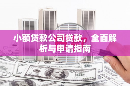 定襄小额贷款公司贷款，全面解析与申请指南