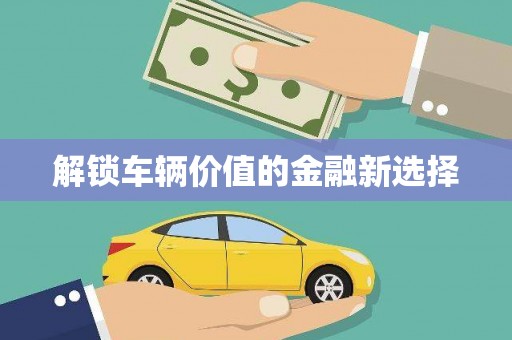 定襄解锁车辆价值的金融新选择