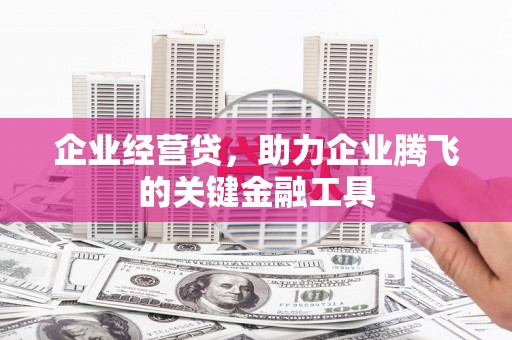定襄企业经营贷，助力企业腾飞的关键金融工具