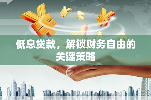 定襄低息贷款，解锁财务自由的关键策略
