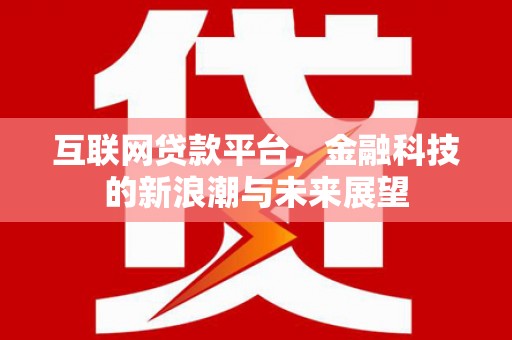 定襄互联网贷款平台，金融科技的新浪潮与未来展望