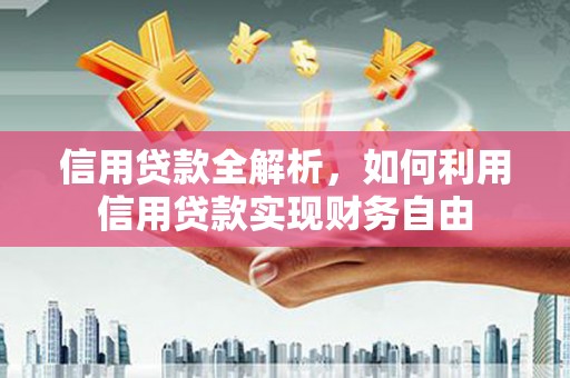 定襄信用贷款全解析，如何利用信用贷款实现财务自由